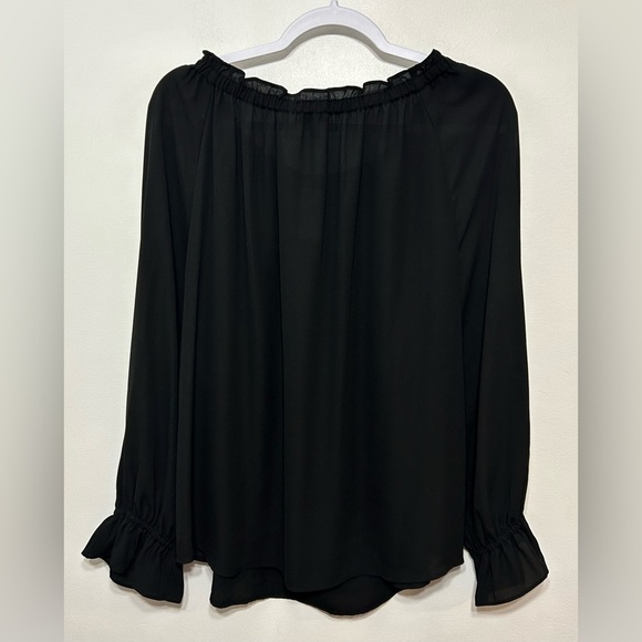 New! Talbots Ruffle Multi Wear Long Sleeve Peasant Blouse - Picture 6 of 9